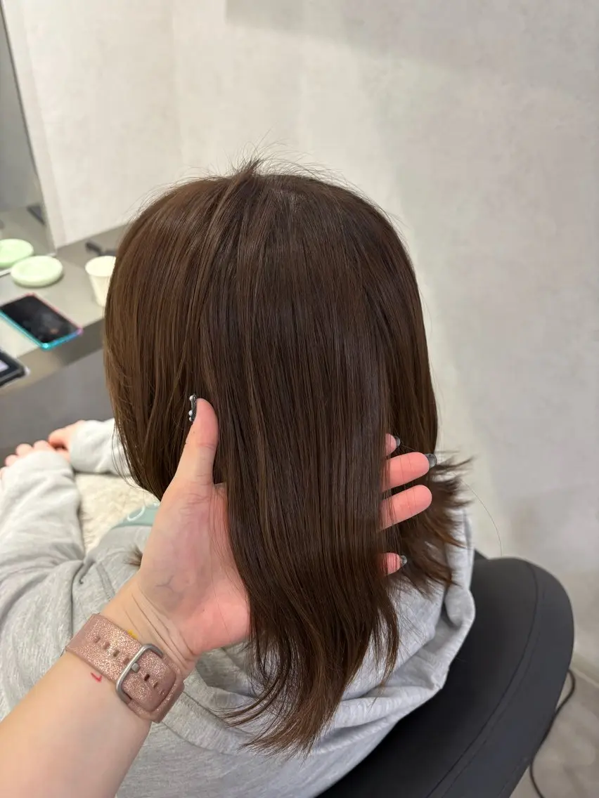 ミディアム カラー ヘアアレンジ ベージュカラー ブラウンカラー 透明感カラー ヘアカラー トリートメント 韓国透明感🇰🇷 SAKURAのヘアスタイル