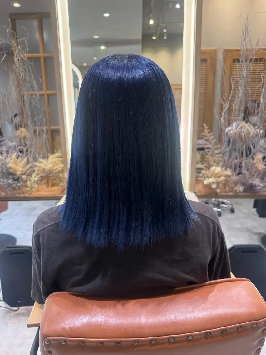 ミディアム カラー ブリーチ ブルーカラー ☁️olelo国立 ☁️Minoriのヘアスタイル