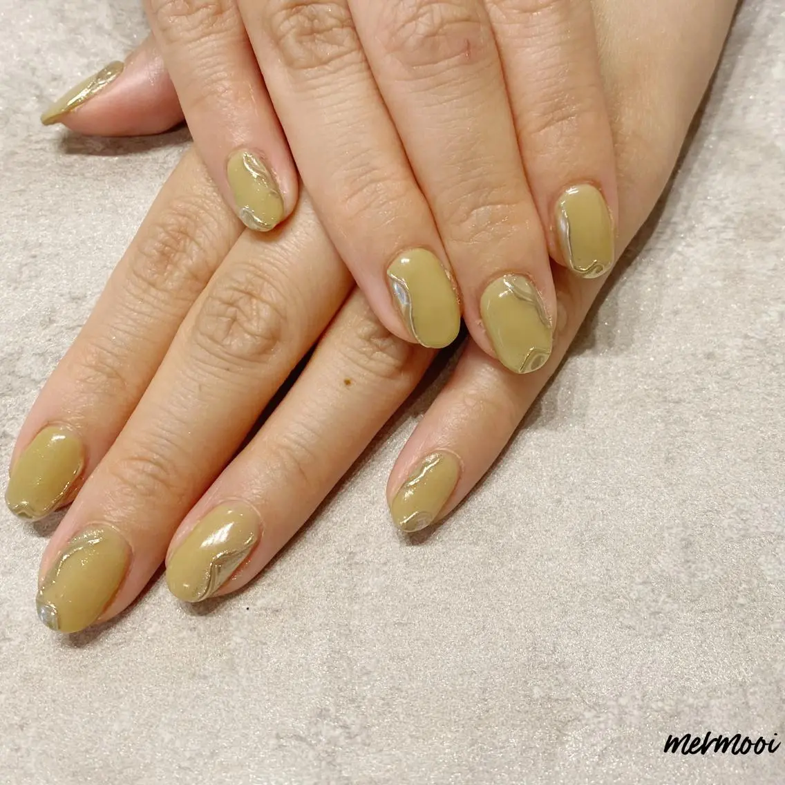 ネイル ジェルネイル ミラーネイル ニュアンスネイル mermooi nailのネイルデザイン