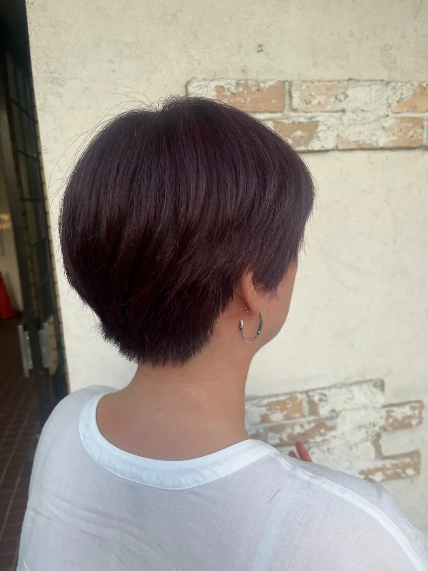 ショート カラー バイオレットカラー 鳥見 若菜のヘアスタイル