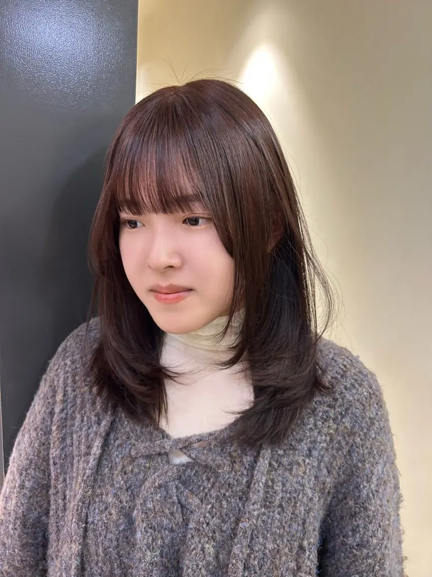 ロング カラー ブラウンカラー ピンクカラー ピンクブラウン レイヤーカット hubhair レイヤー/透明感のヘアスタイル