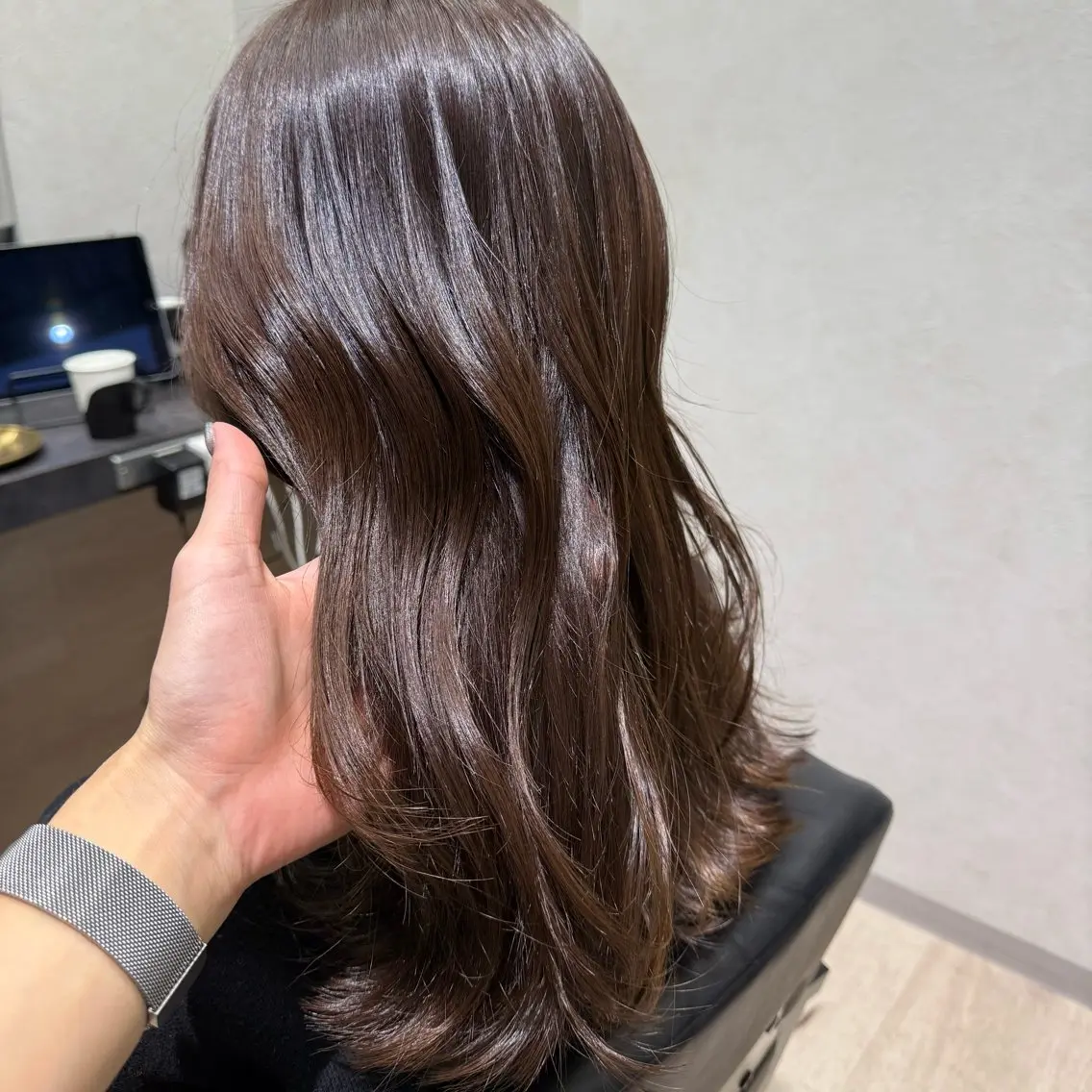 セミロング カラー ブリーチ カット ヘアカラー トリートメント 有田裕真 【ブリーチカラー】のヘアスタイル