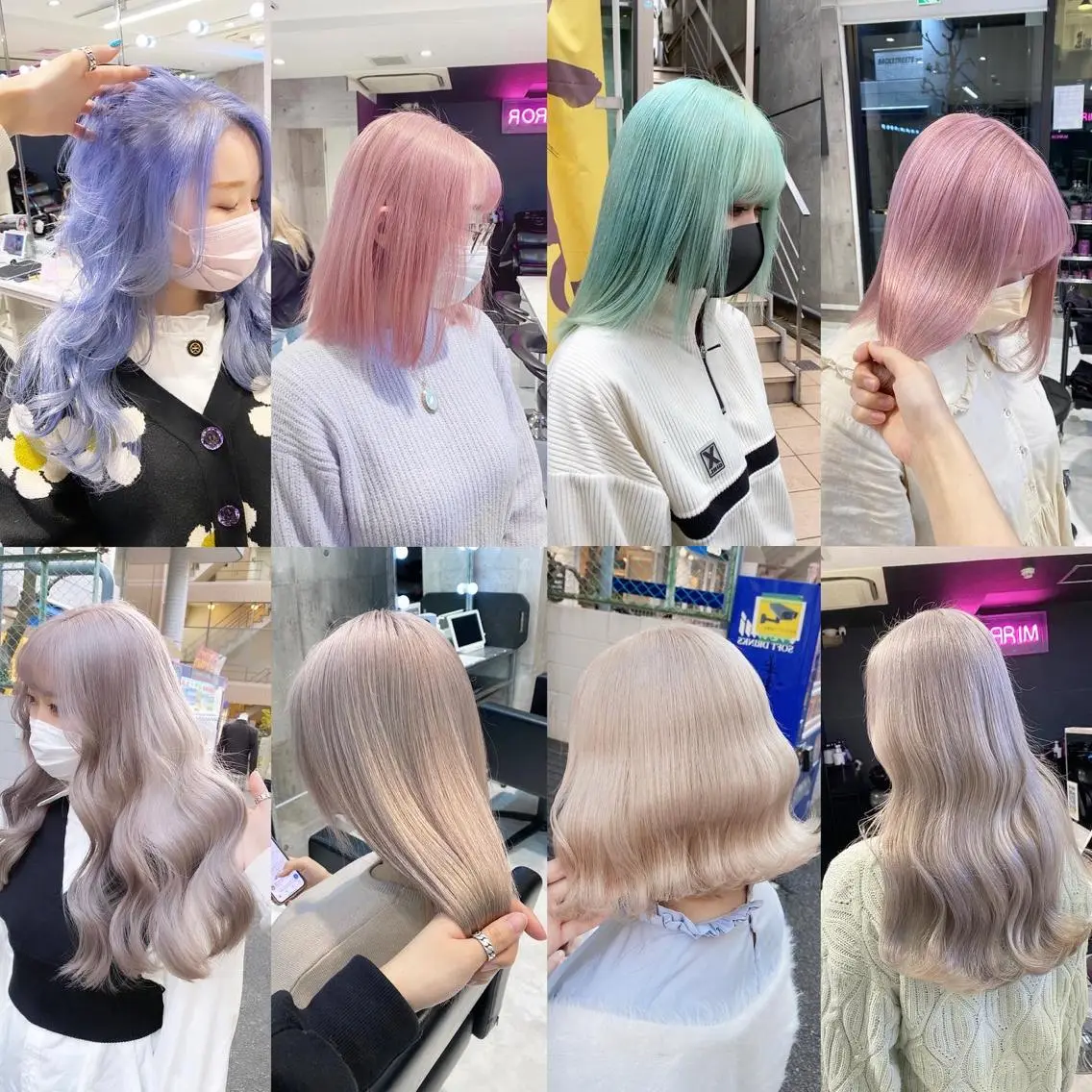 セミロング ヘアカラー トリートメント 🤍ムラ修正ブリーチ 🤍原宿/YUUのヘアスタイル