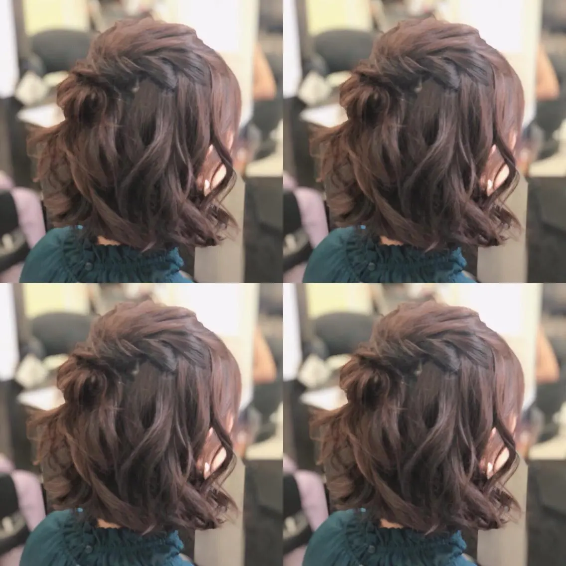 ミディアム ヘアアレンジ ハーフアップ ヘアセット 🌷MAYU 🌷のヘアスタイル