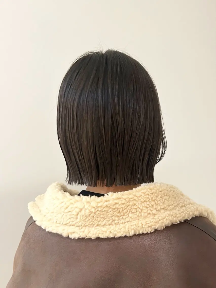 ミディアム ボブ カット 柔らかい縮毛矯正/ ボブ/北林のヘアスタイル