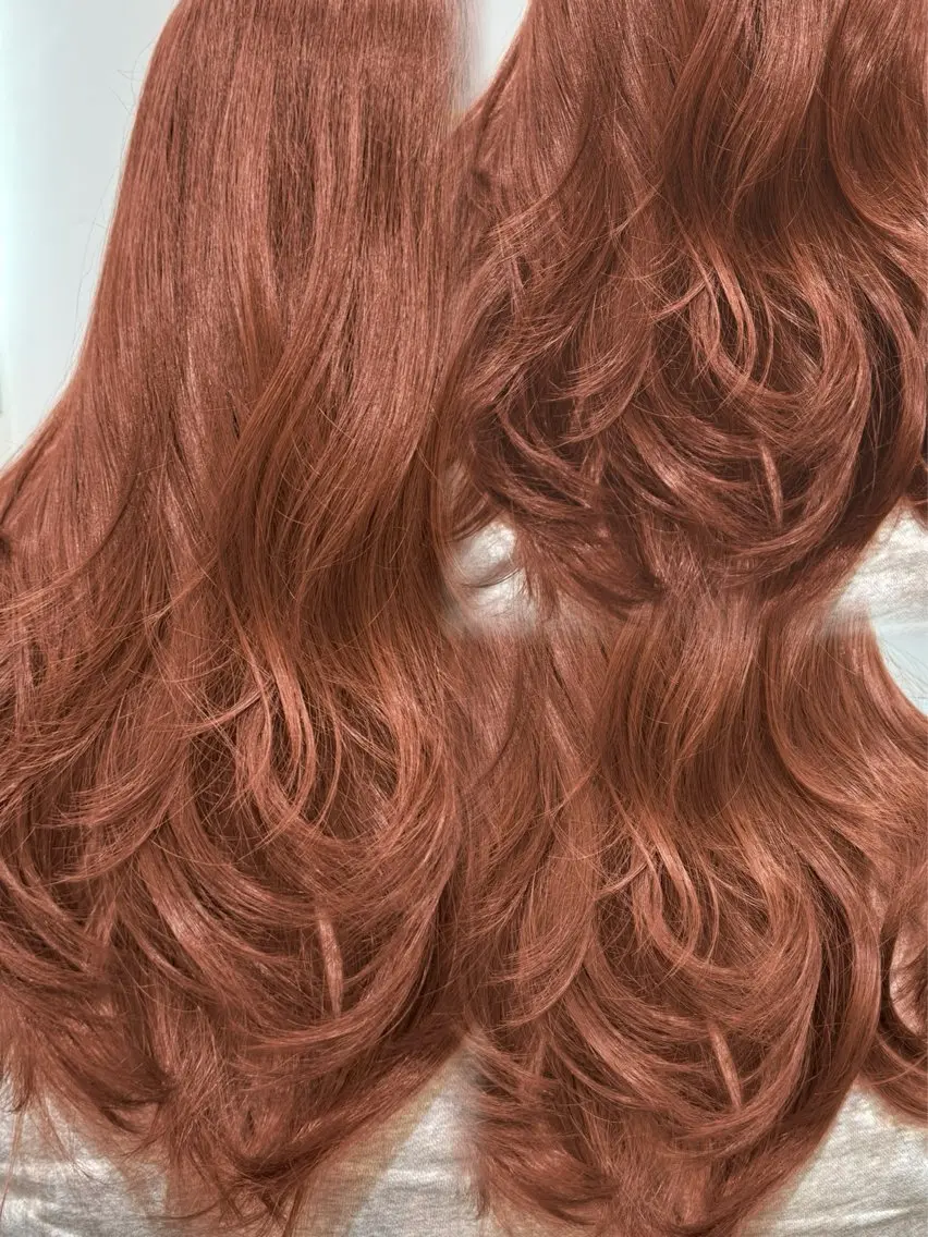セミロング レイヤーカット 森 隆秀/韓国ヘアのヘアスタイル