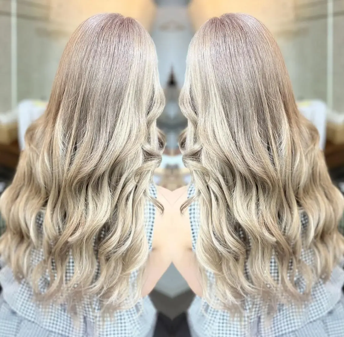 ロング ヘアアレンジ カラー カット ヘアカラー トリートメント エクステ ♡SNSで大バズり♡ コリアン羽エクステ◎のヘアスタイル