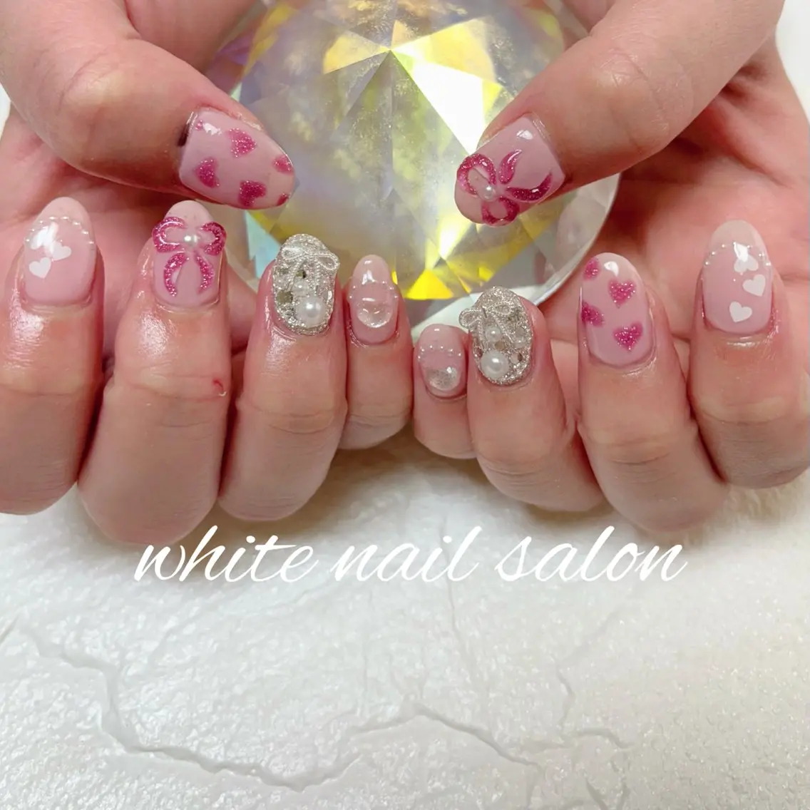 ネイル フットネイル 持ち込み ハンドネイル white nail salonのネイルデザイン