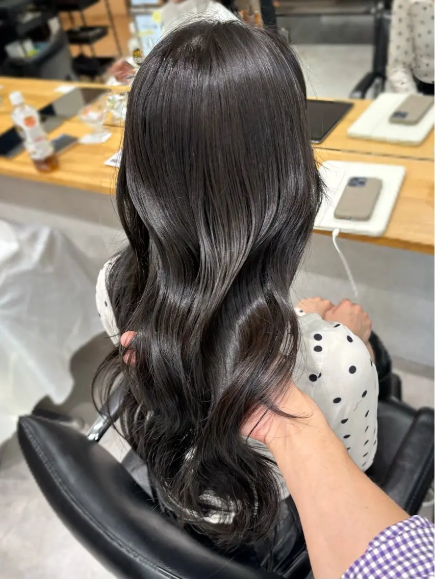 ロング カラー うる艶カラー/恵比寿 ベージュ/丸山陽平のヘアスタイル