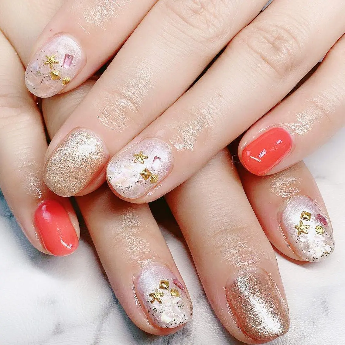 ネイル ハンドネイル ネイルサロンエクラ 🫧Shizukaのネイルデザイン