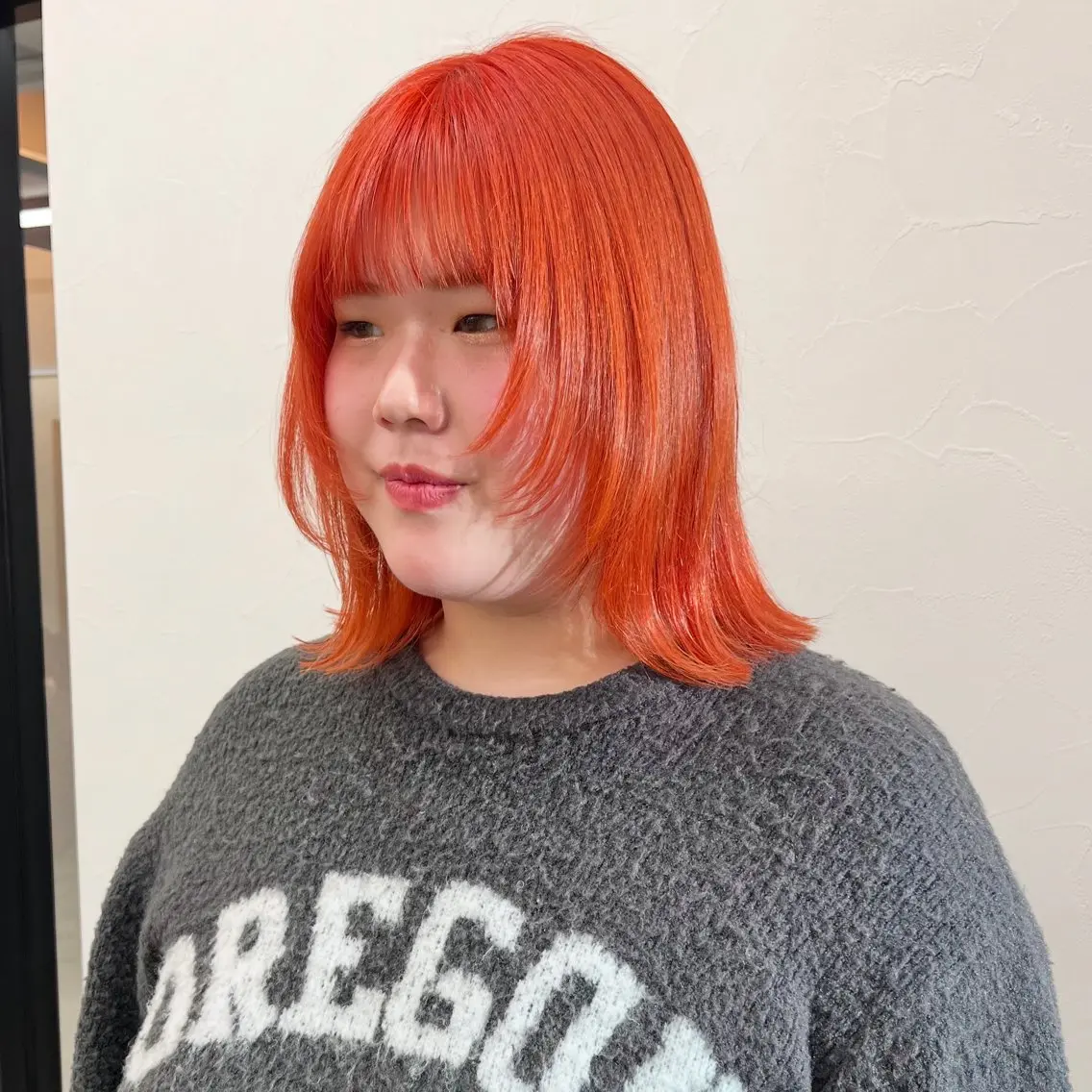 ショート カラー ブリーチ ブリーチなしカラー オレンジ ボブ 髪質改善 カット ヘアカラー トリートメント 初めてのショート お任せください✂️のヘアスタイル