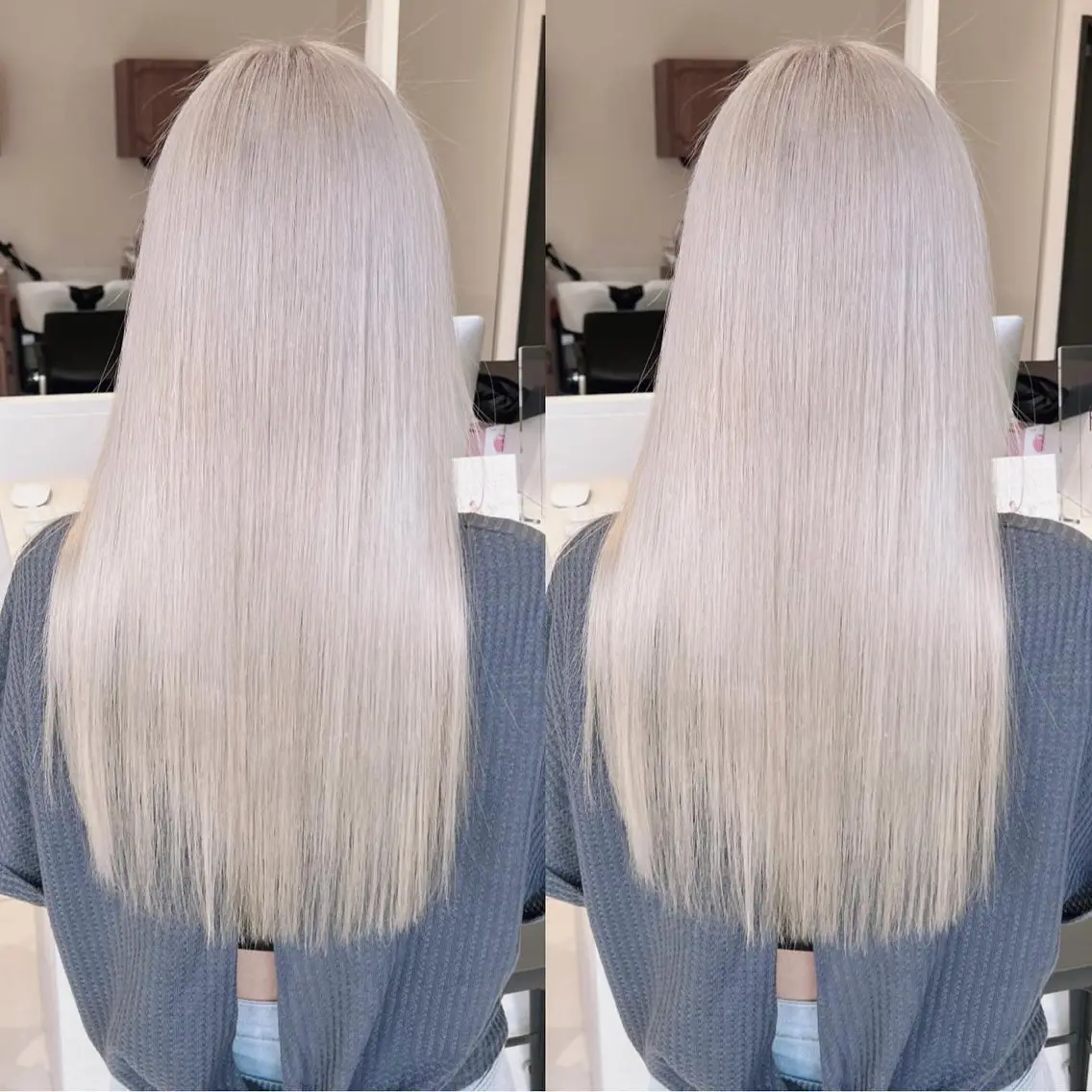 ロング カラー ブリーチ ケアブリーチ カット ヘアカラー 福西 洋斗のヘアスタイル