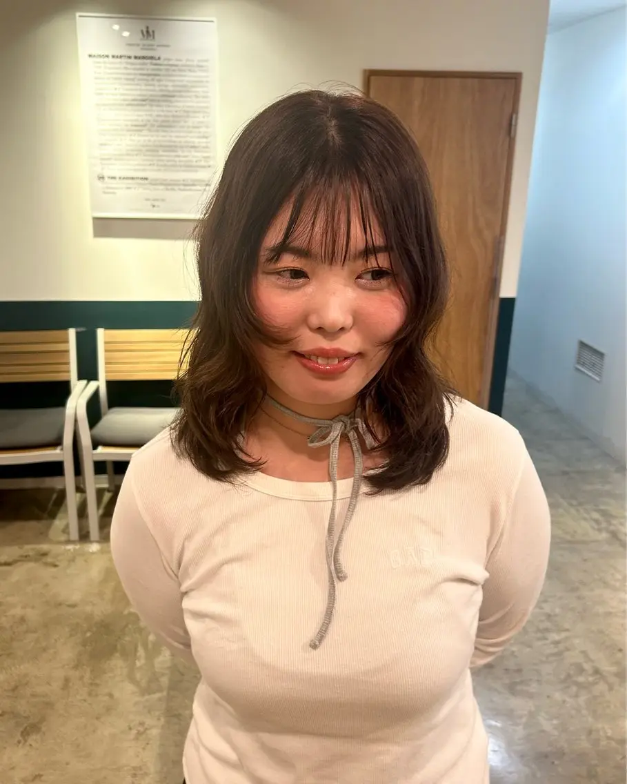 ミディアム レイヤーカット カット mahiro🩰 hair braceのヘアスタイル
