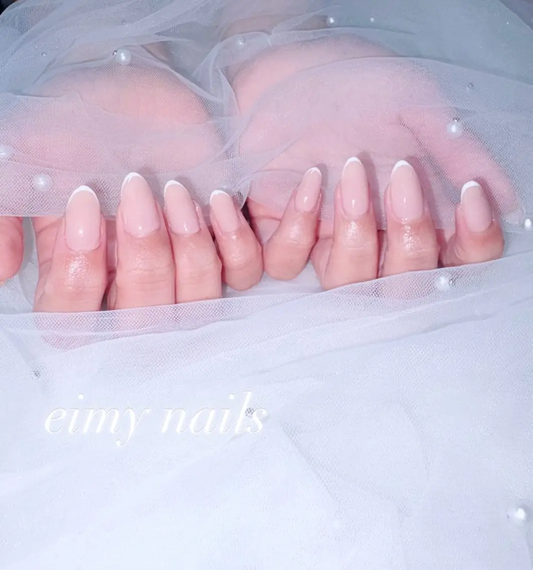 ネイル フレンチネイル ワンカラーネイル パステルネイル 春ネイル ハンドネイル eimy nails♡のネイルデザイン