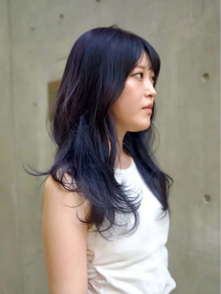 ロング カラー カット ヘアカラー 梅本 佳容子のヘアスタイル