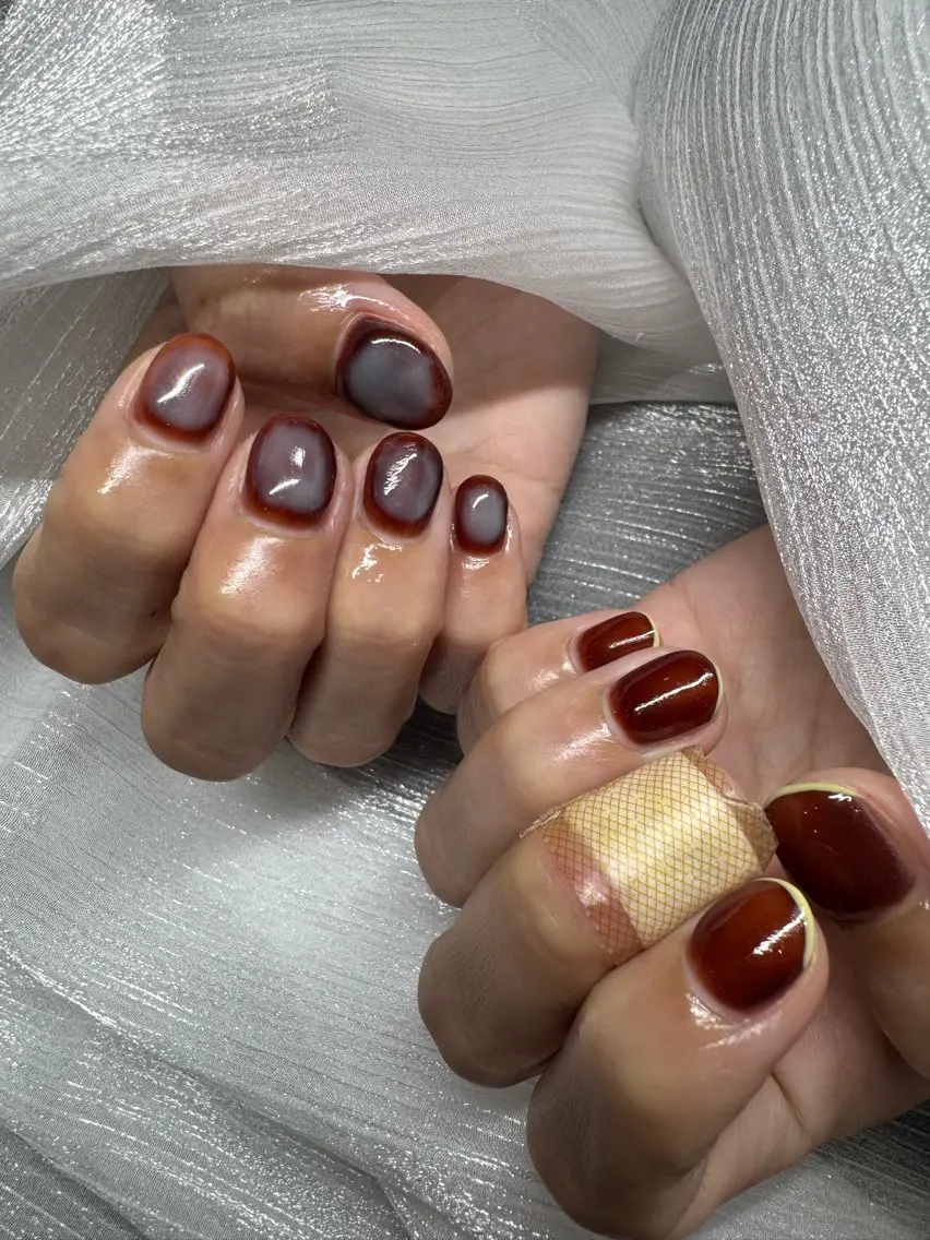 ショート イエローカラー ショートヘア North+Nail ayakaのネイルデザイン