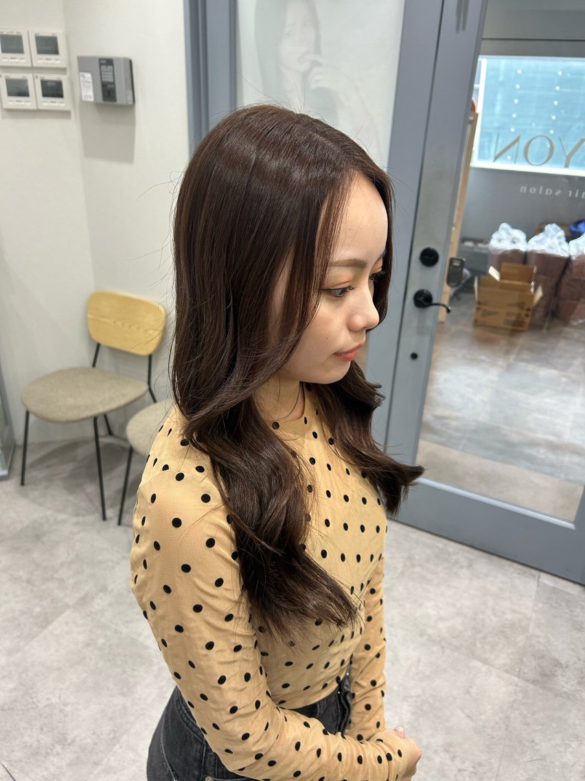 ロング カラー ヘアアレンジ ブラウンカラー マロンブラウン ヘアカラー ボブ /ニュアンス/ satomi🧸💖のヘアスタイル
