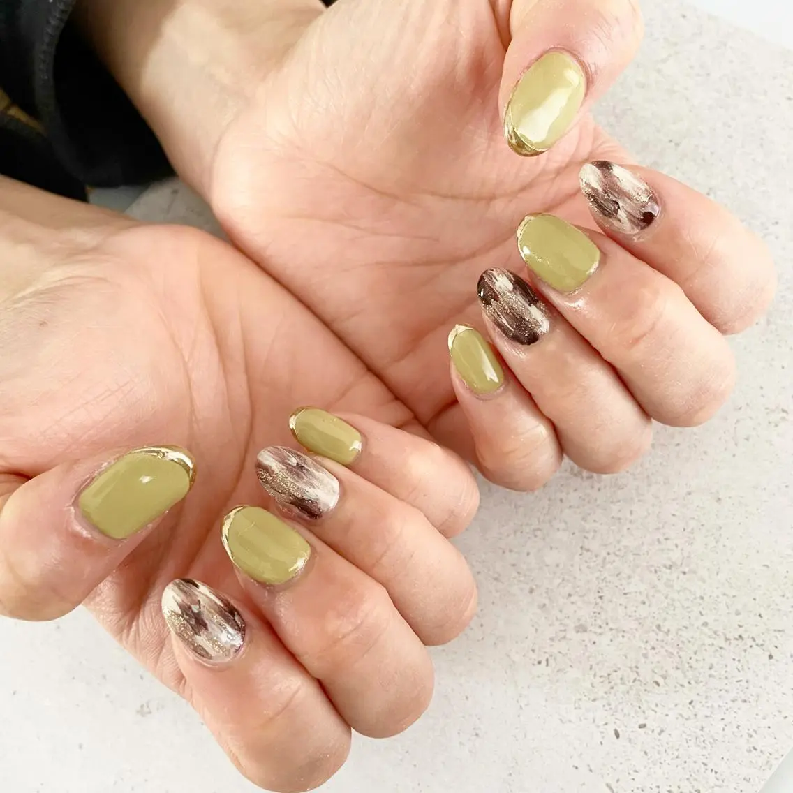 ネイル ハンドネイル Sea  nail by emaのネイルデザイン