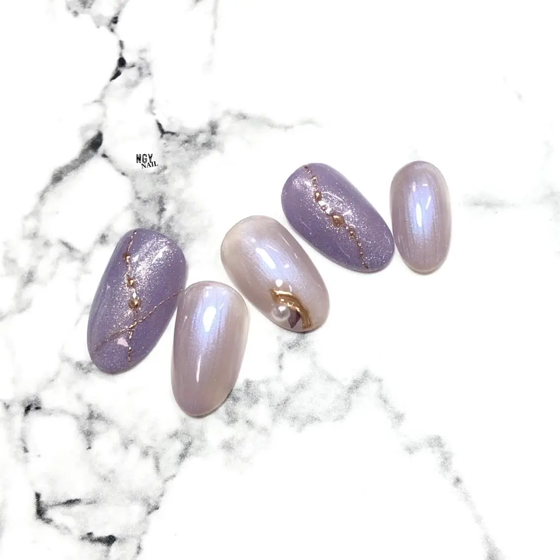ネイル ジェルネイル ミラーネイル ニュアンスネイル パラジェル ハンドネイル NAIL NOWのネイルデザイン