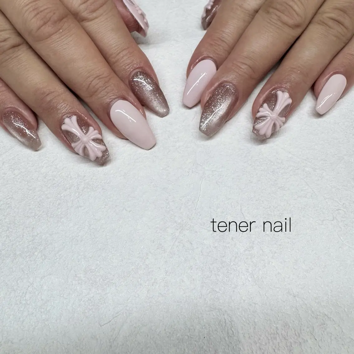 ネイル パステルネイル ピンク ハンドネイル テネルネイル tener nailのネイルデザイン