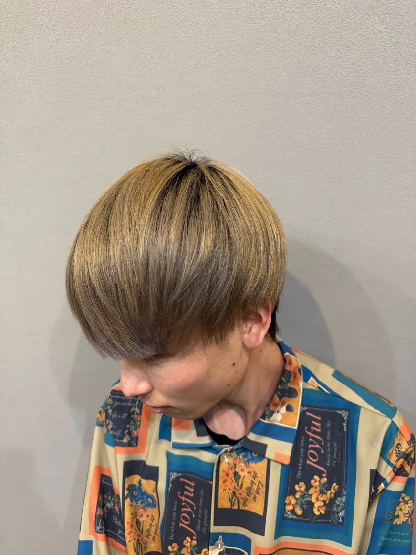 ショート カラー メンズ マッシュ カット ヘアカラー 縮毛矯正/髪質改善 山口泰広のヘアスタイル