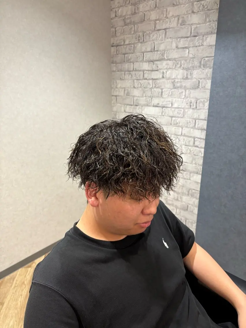 パーマ メンズ 艶カラー🫧/パーマ 奈良心優のヘアスタイル