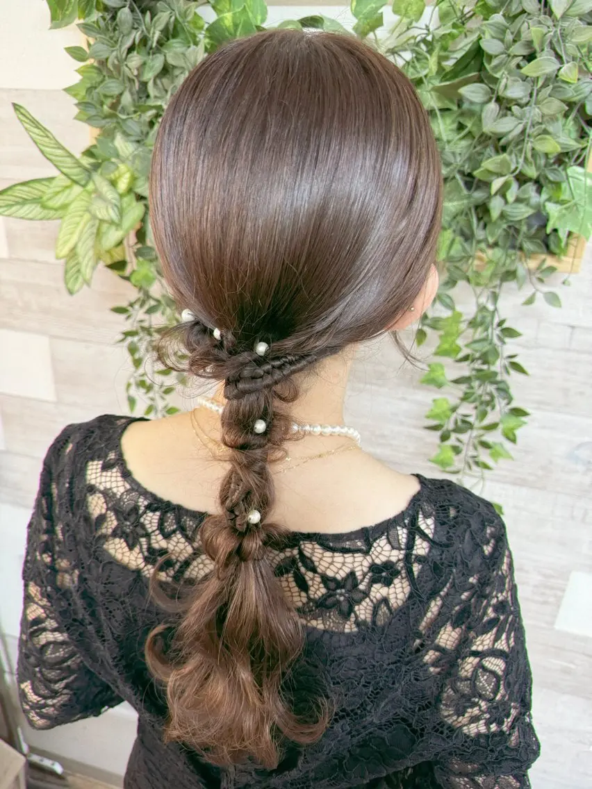 セミロング ヘアアレンジ キッズ ヘアメイク10年から 美容師💄Anriのヘアスタイル