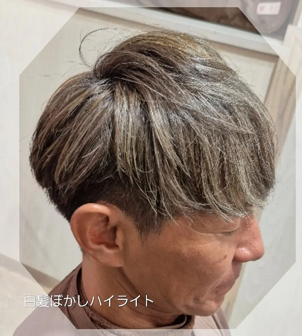 新規限定☆メンズダブルカラー+カットの写真
