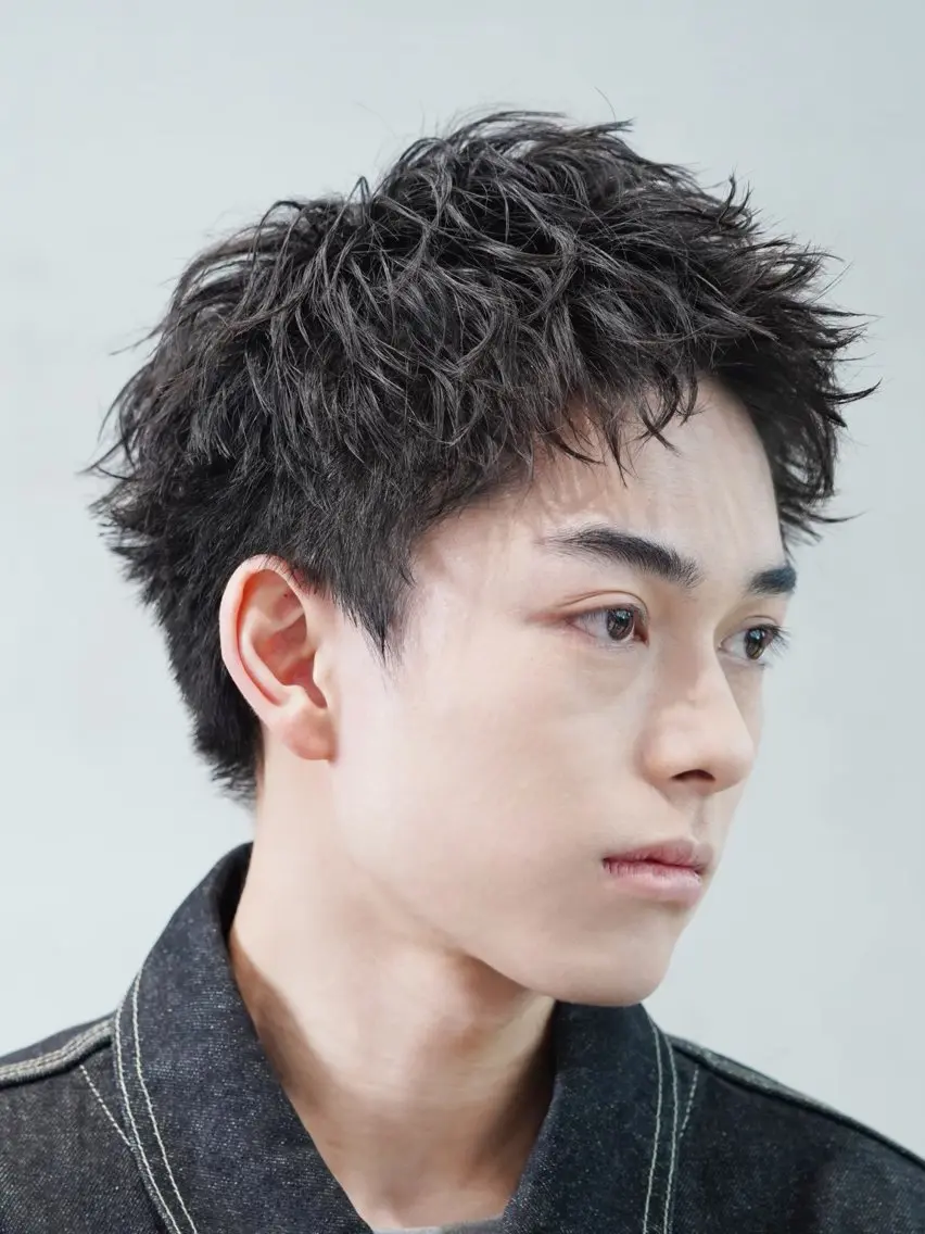 ショート パーマ メンズ 当日予約⭕️ 太田のヘアスタイル