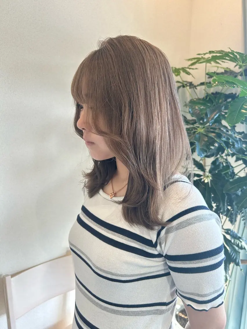 セミロング ヘアカラー トリートメント 🦖manami 🦖のヘアスタイル