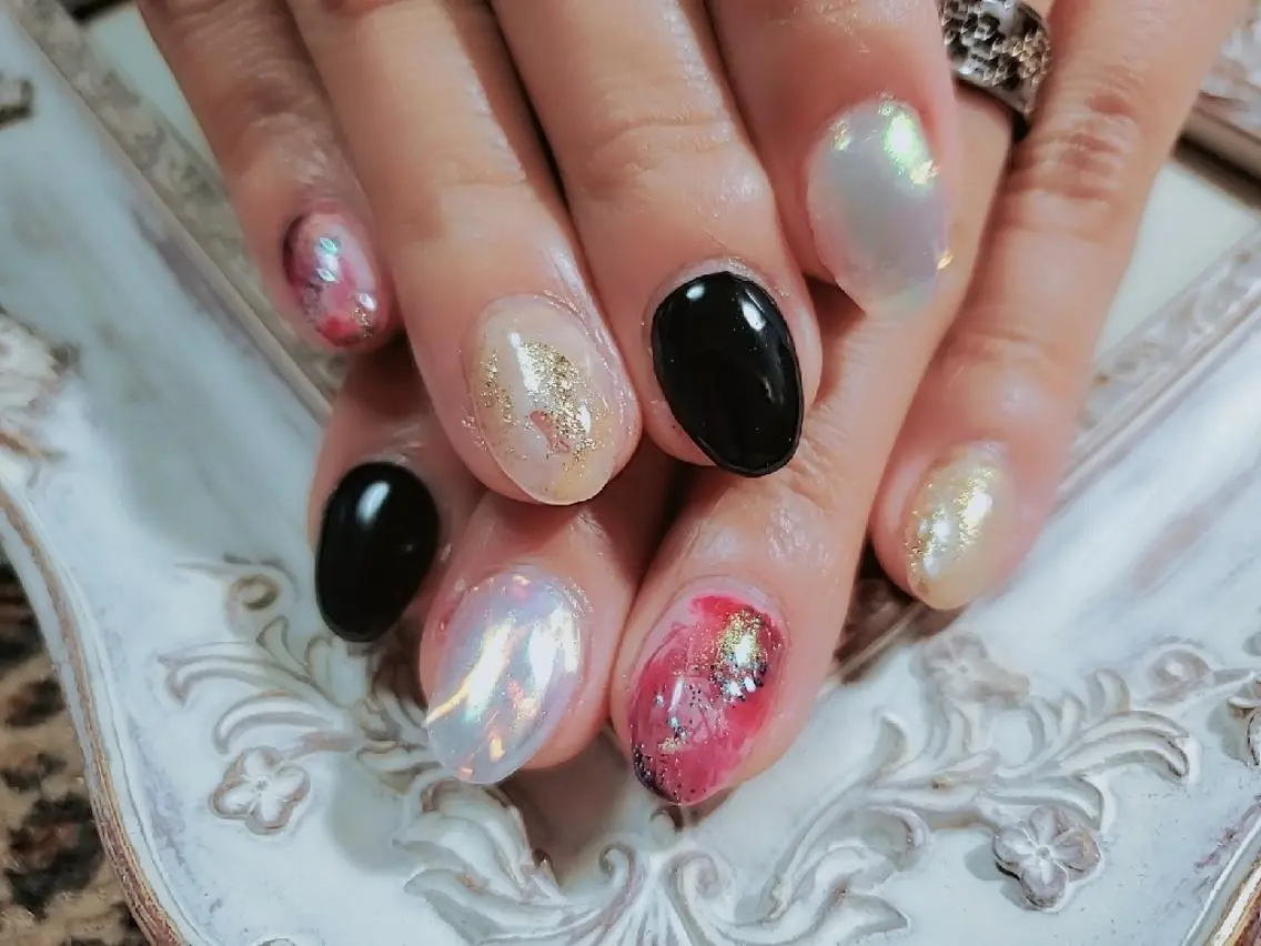 ショート ネイル ジェルネイル 持ち込み ハンドネイル mamo nailのネイルデザイン