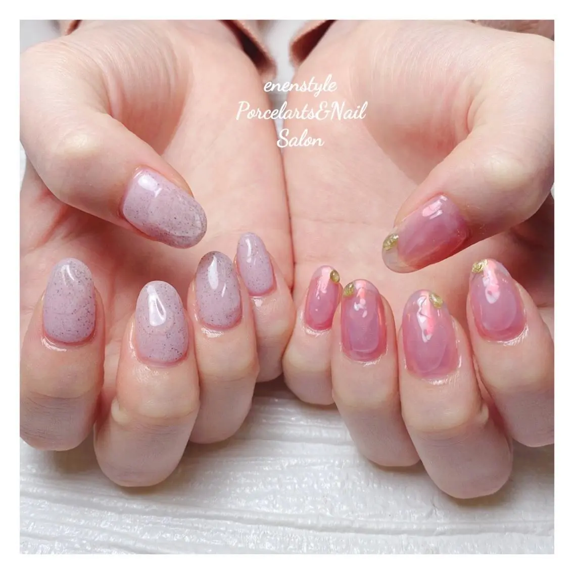 ミディアム ネイル 🐾enen style 🐾のネイルデザイン