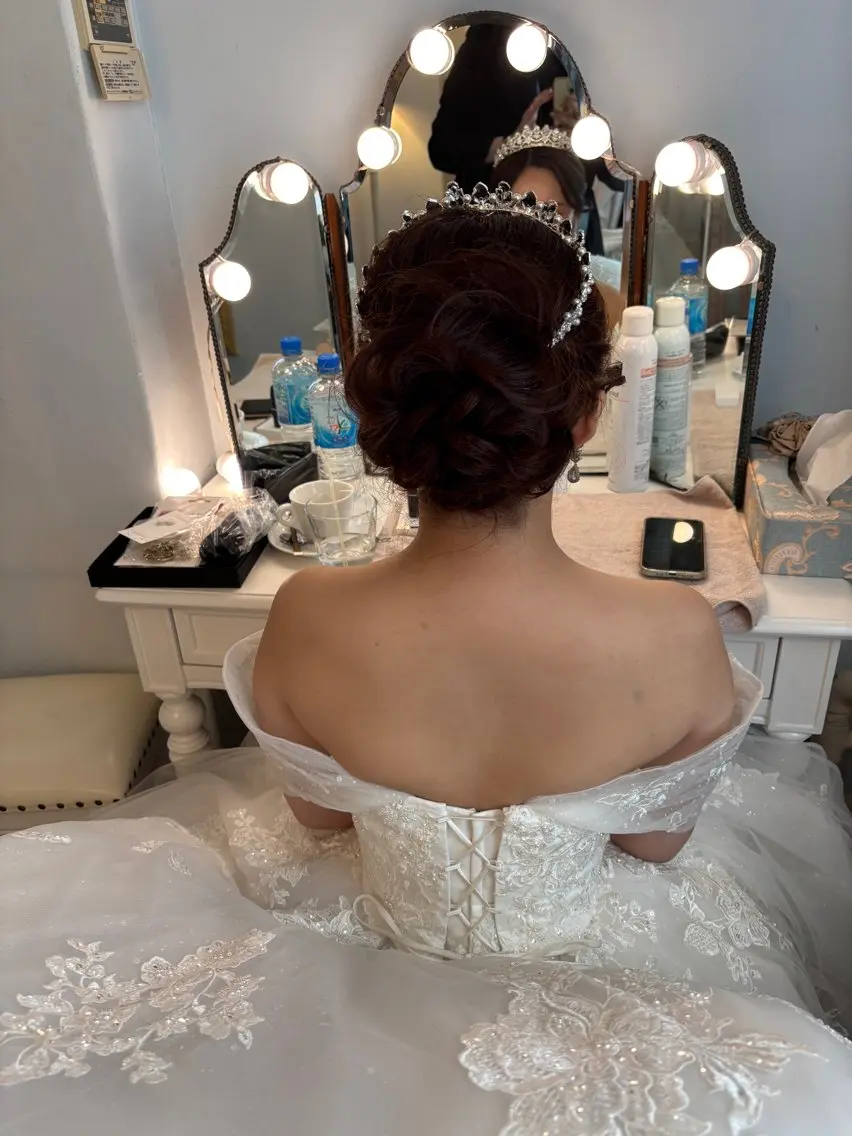 ヘアアレンジ 結婚式・ブライダル 垢抜けヘアメイク職人 💄甲斐恵和のヘアスタイル