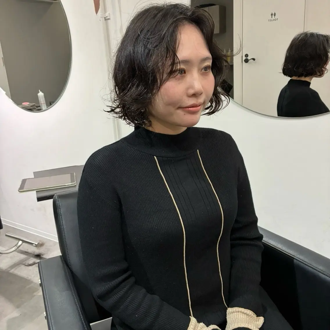 パーマ ボブ 工藤 綾乃のヘアスタイル