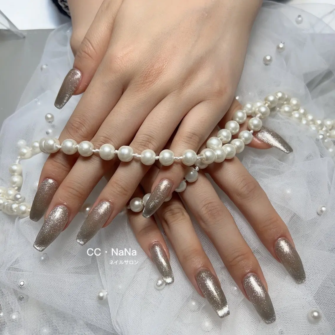 ネイル チークネイル フラッシュネイル ハート キラキラネイル 韓国ネイル ハンドネイル 💎CC・NaNa 韓国風ネイル🌙Cのネイルデザイン