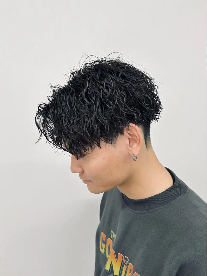 ミディアム パーマ メンズ 🏁メンズパーマ/ RYOYAのヘアスタイル