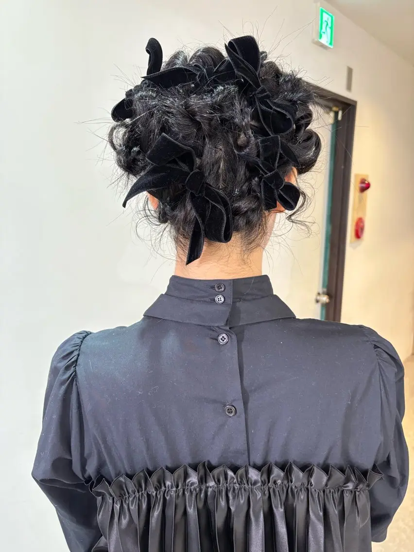 ヘアアレンジ ボブ ヘアセット ユナ ボブカット /ベージュのヘアスタイル