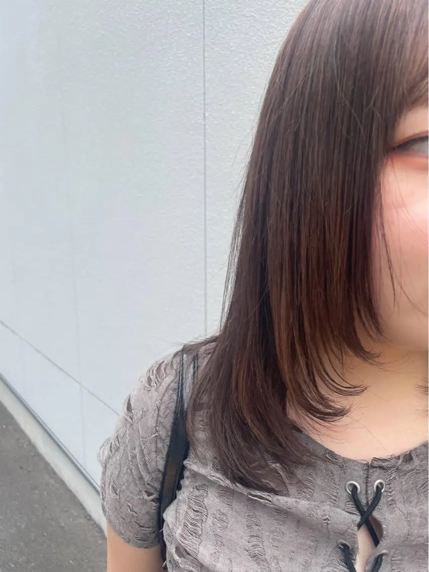 ミディアム 門脇 紬希のヘアスタイル