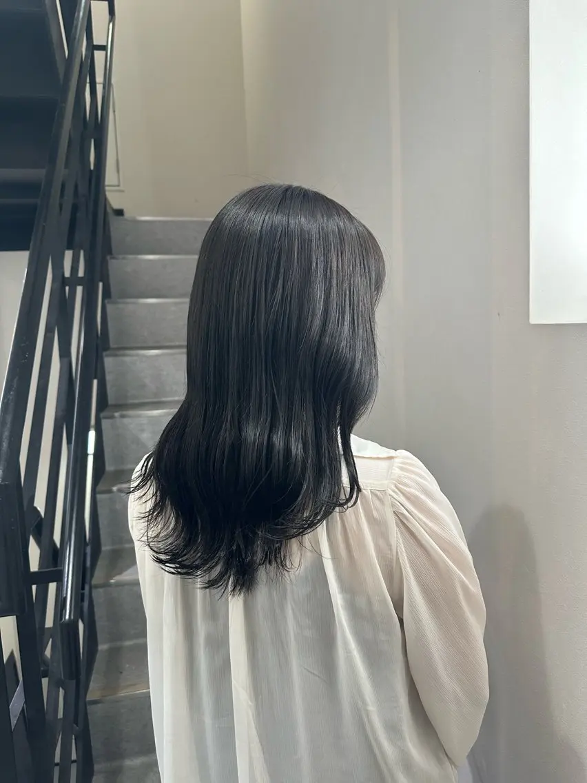 ロング カラー ヘアアレンジ グレージュ オリーブグレージュ オリーブグレー 熊本市東区 /Ririkaのヘアスタイル