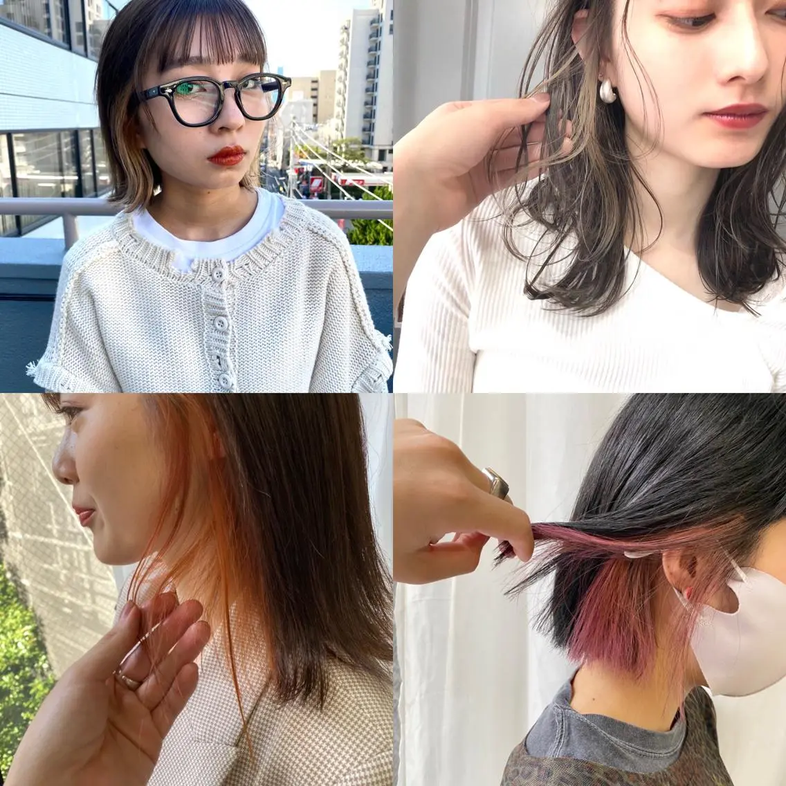 ミディアム カラー Pia ツボイ ケイタのヘアスタイル