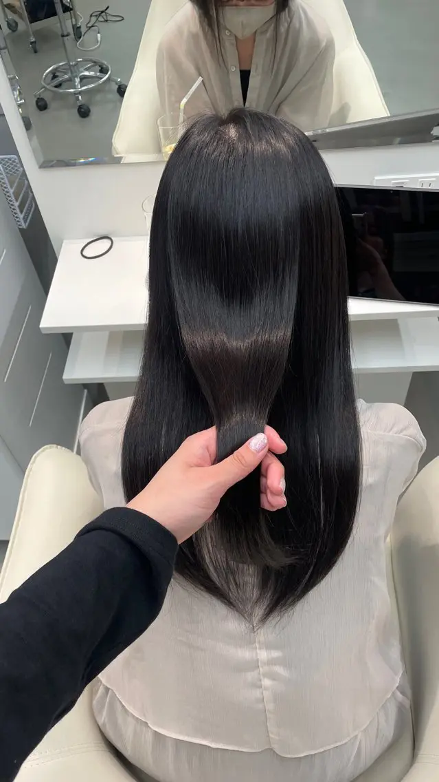 ロング 縮毛矯正 【pyxis】 ひなのヘアスタイル
