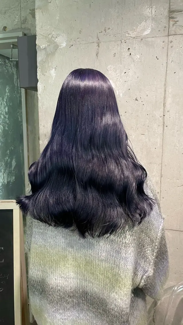 ロング カラー グレージュ ラベンダーカラー ラベンダーグレージュ ラベンダーグレー alicetokyo 🦋宮葉🦋のマツエク・マツパデザイン