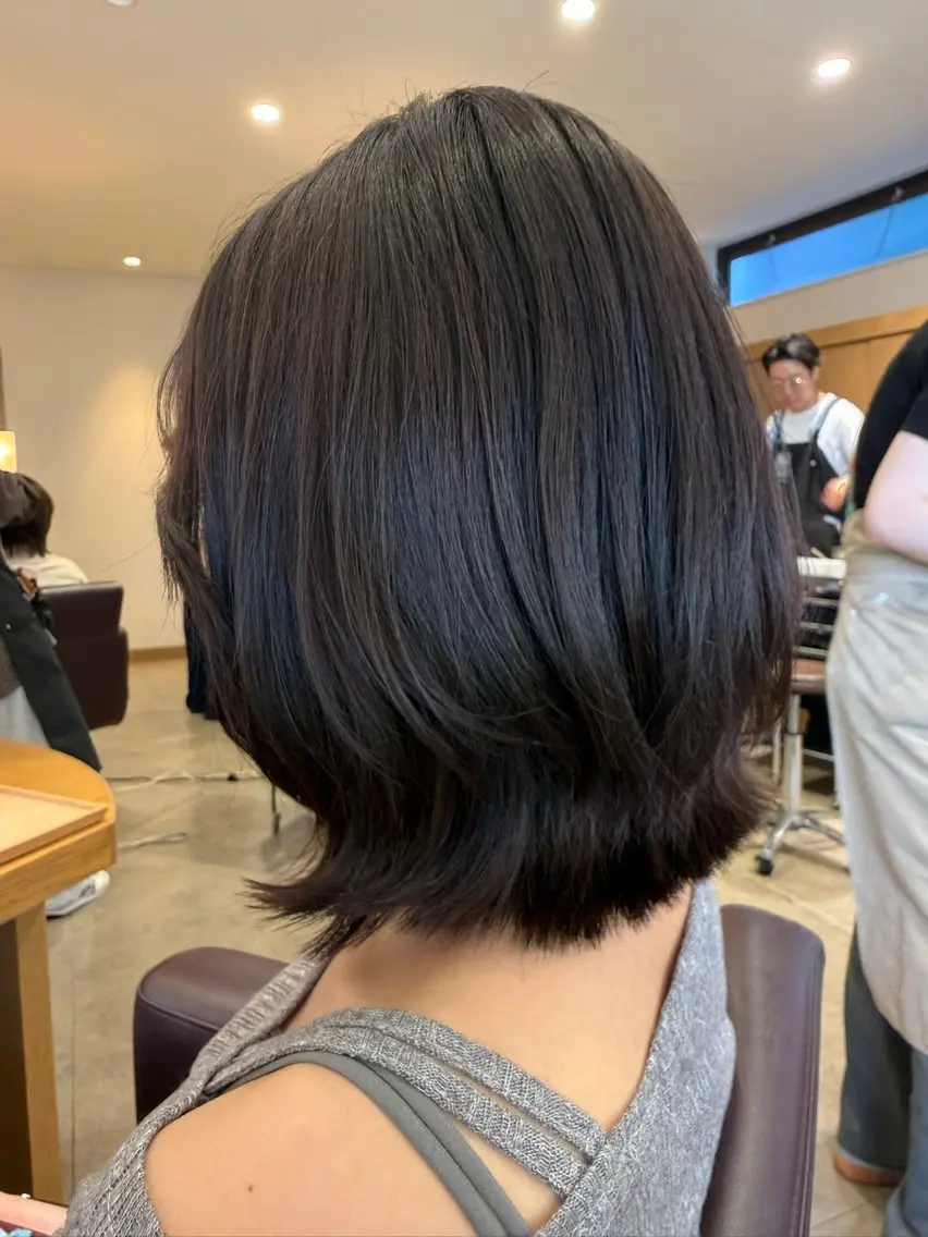 ミディアム カット ヘアカラー トリートメント 津田 幹太のヘアスタイル
