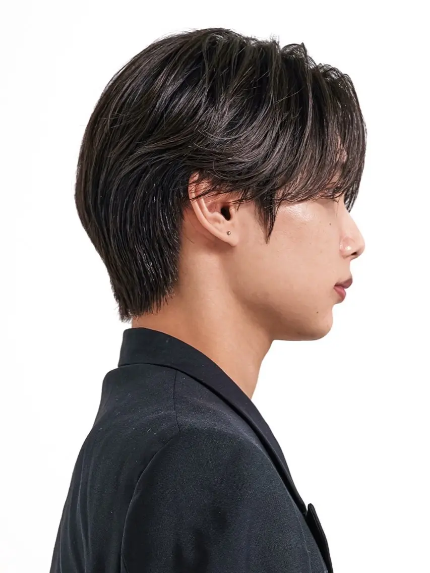 ミディアム パーマ メンズ センターパート ♥️モテ髪美容師♠️ REIのヘアスタイル