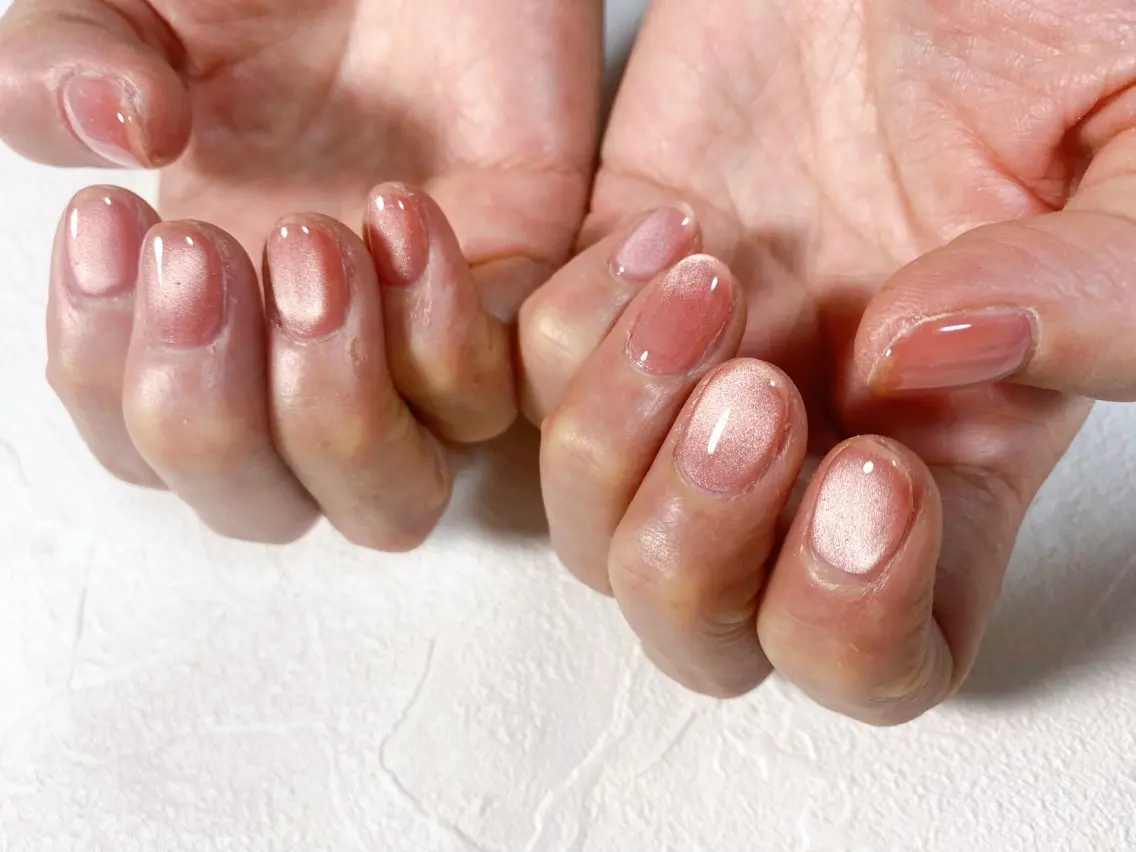 ネイル オーロラネイル フットネイル フレンチネイル ジェルネイル 韓国ネイル ハンドネイル kiki nail たまプラーザのネイルデザイン