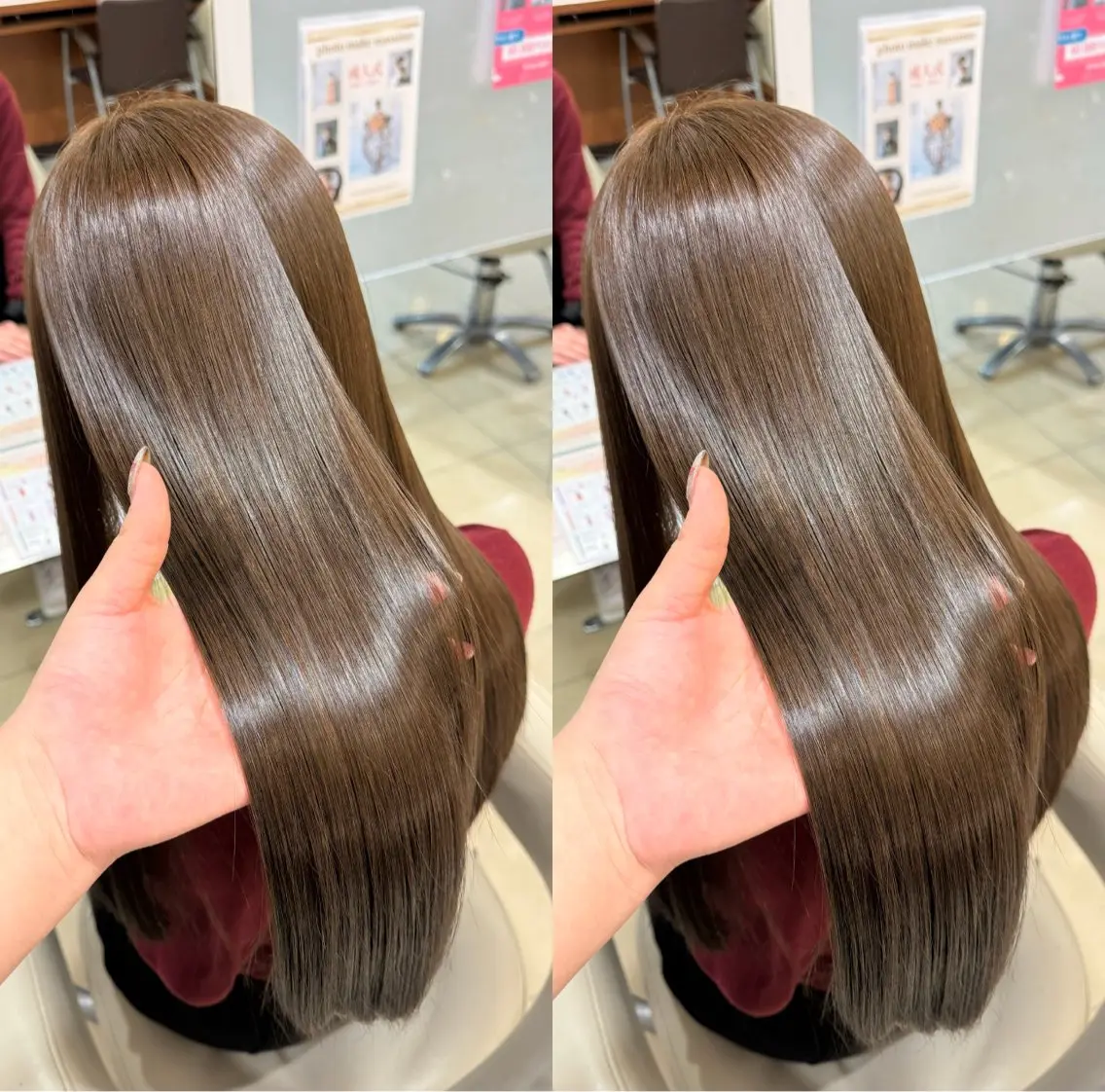 ロング カラー ベージュカラー ヘーゼル 髪質改善 ヘアカラー トリートメント 🦋ICONIQ豊田 /艶髪/かおり🦋のヘアスタイル