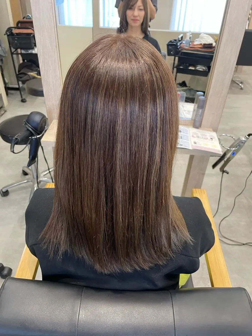 カラー ベージュカラー 透明感カラー ハイライトカラー イルミナカラー ヘアカラー 永田 まどかのヘアスタイル
