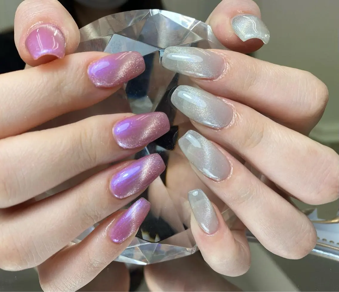ネイル マグネットネイル マグネットワンカラー ワンカラーネイル ToliyDeliy Nail Salonのネイルデザイン