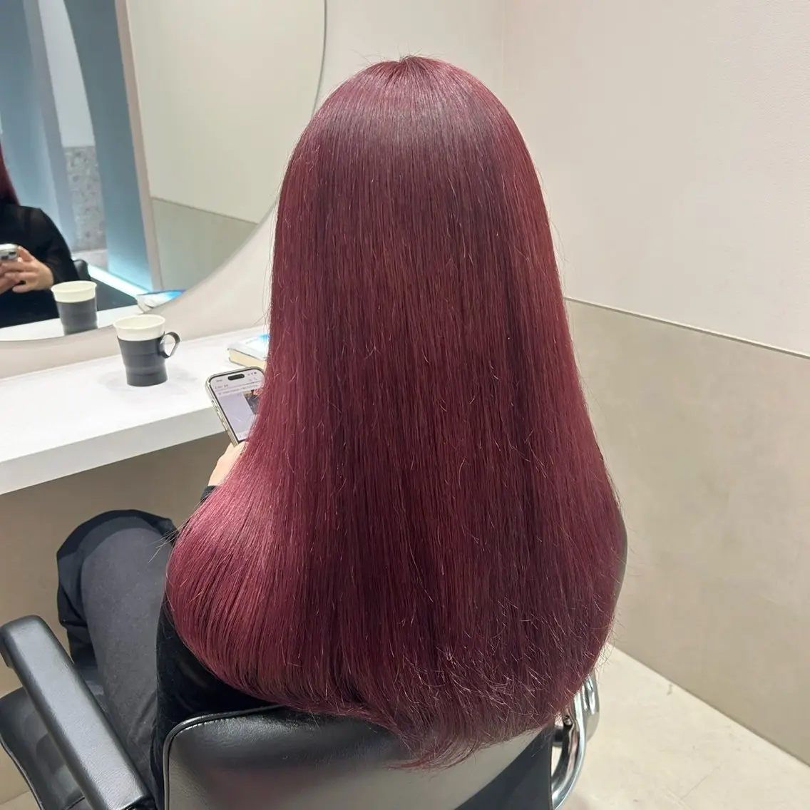 セミロング カラー ヘアアレンジ ヘアカラー トリートメント mai🍑暖色カラー /レイヤー💖のヘアスタイル