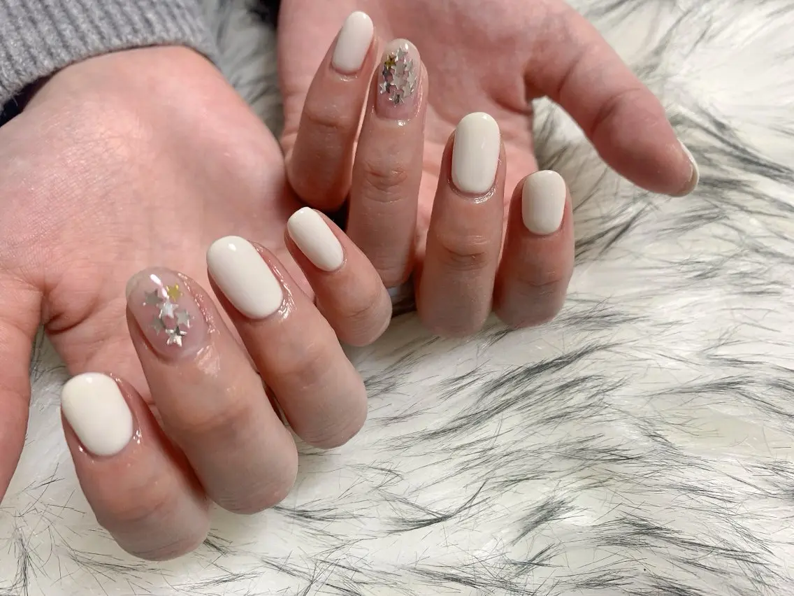 ネイル ジェルネイル ホログラムネイル 韓国ネイル メンズネイル ワンカラーネイル kiki nail たまプラーザのネイルデザイン